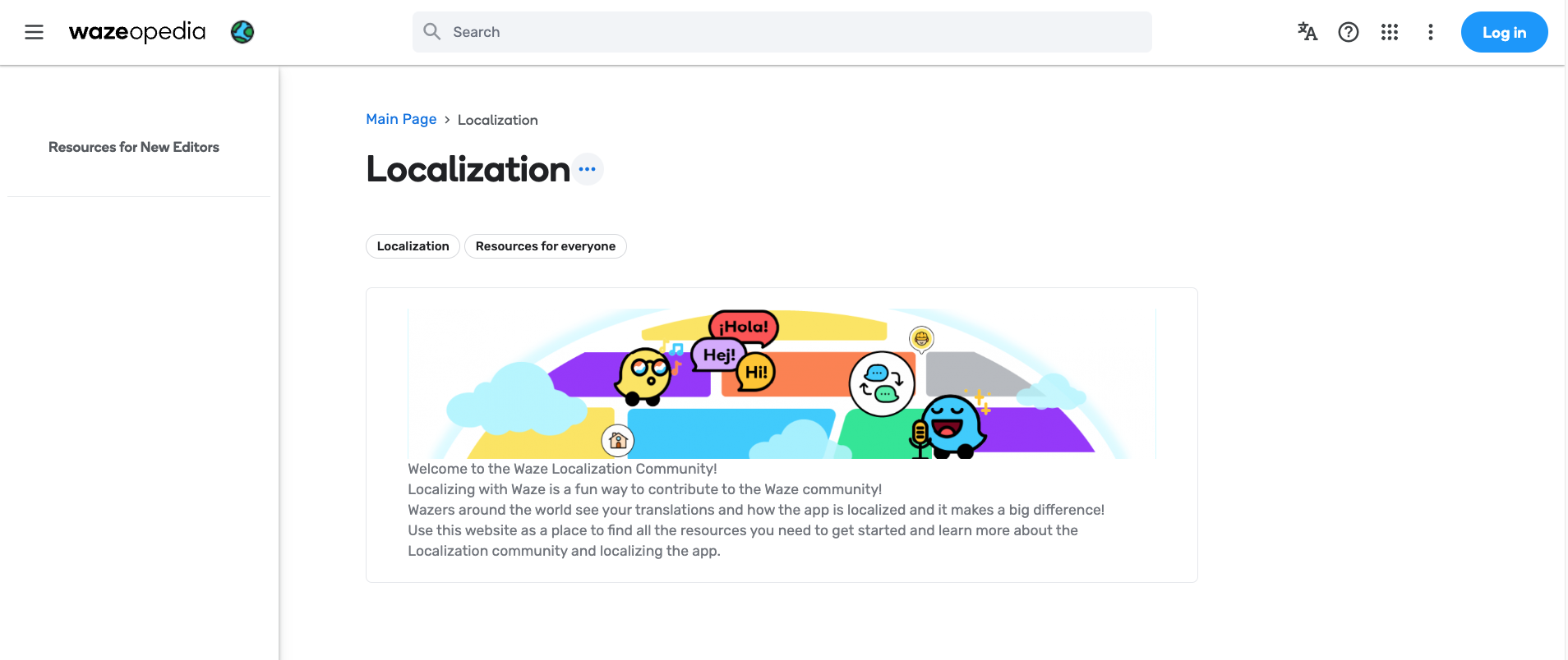 Screenshot from Localization page of Wazeopedia