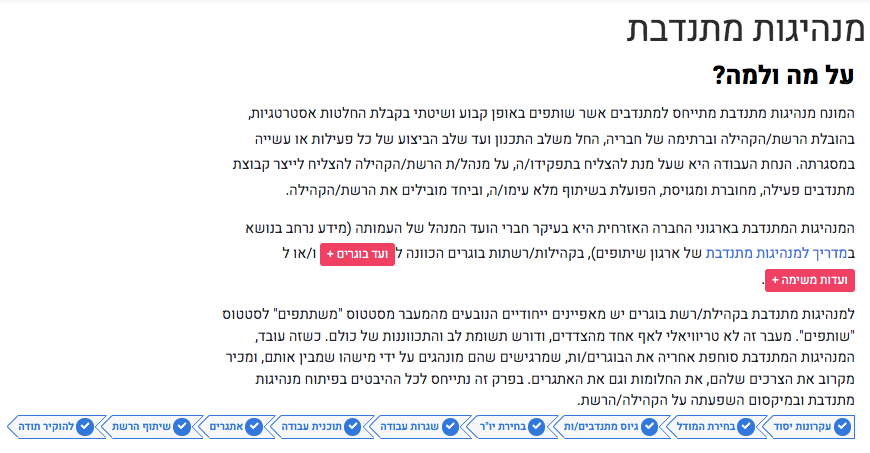 מאגר הידע של פורום ארגוני בוגרים 
מנהיגות מנדבת 